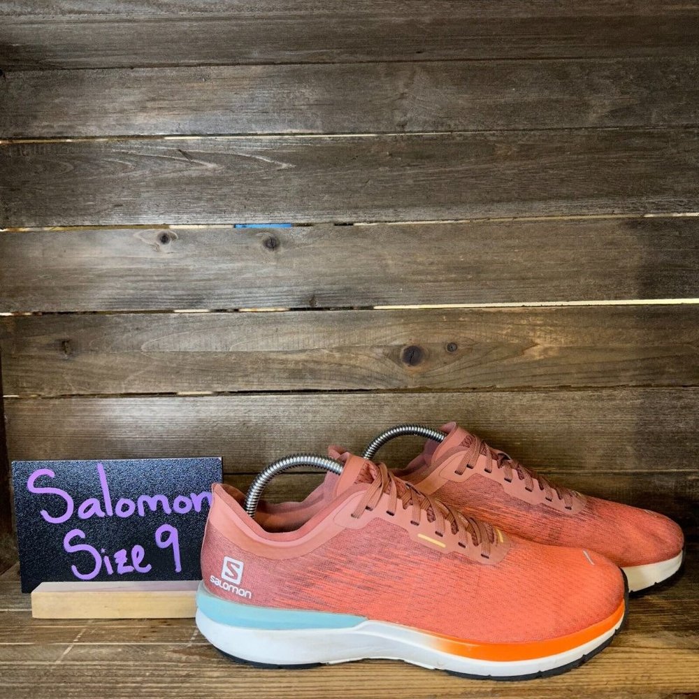 Womens‎ Salomon Sonic 4 Accelerate Orange Athletic Running Shoes Sneakers Size 9